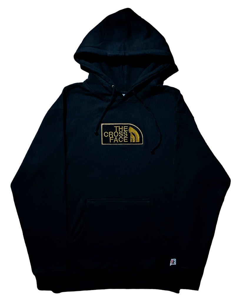 The Cross Face Hoodie / Black